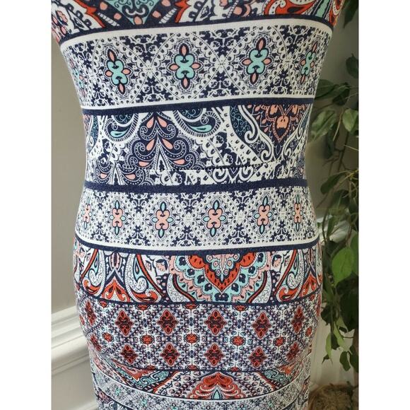 Mudd Women's Multicolor Polyester Off the Shoulder Long Maxi Dress Size X-Small - Picture 3 of 8